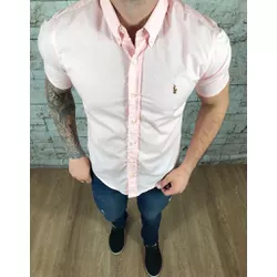 Camisa Manga Curta PRL Rosa⭐ - 30015 - DROPA AQUI
