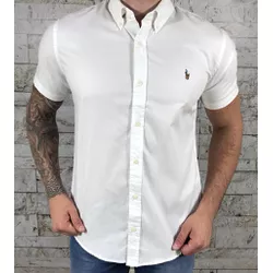 Camisa Manga Curta PRL Branco⭐ - 30009 - DROPA AQUI