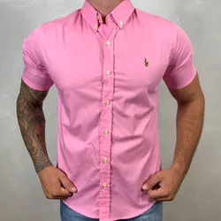 - Camisa Manga Curta PRL Rosa - 30012 - DROPA AQUI