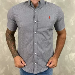 Camisa Manga Curta PRL Xadrez Preto⭐ - 30203 - LOJA VIPIX