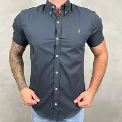 Camisa Manga Curta PRL Xadrez Chumbo - 30307 - DROPA AQUI