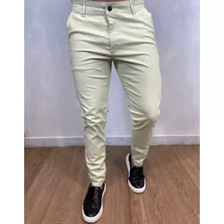 Calça Sarja CK Creme⭐ - 3427 - DROPA AQUI