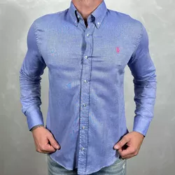Camisa Manga Longa PRL Azul⭐ - 40226 - DROPA AQUI