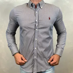 Camisa Manga Longa PRL Xadrez Azul - 40333 - DROPA AQUI