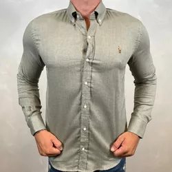 Camisa Manga Longa PRL Cinza - 40372 - REI DO ATACADO