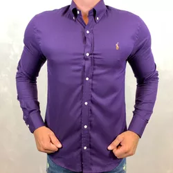 Camisa Manga Longa PRL Roxo - 40376 - DROPA AQUI