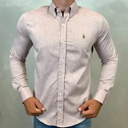 Camisa Manga Longa PRL Vinho ⭐ - 40398 - LOJA VIPIX