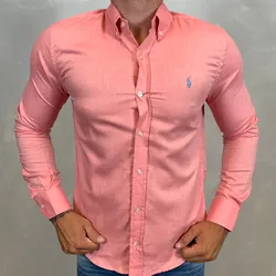 Camisa Manga Longa PRL Rosa⭐ - 40443 - DROPA AQUI