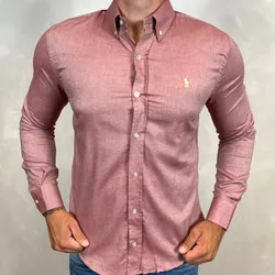 Camisa Manga Longa PRL Vinho ⭐ - 40445 - DROPA AQUI