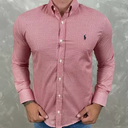 Camisa Manga Longa PRL Xadrez Vermelho ⭐ - 40503 - DROPA AQUI