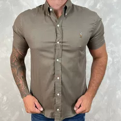 Camisa Manga Curta PRL Marrom⭐ - 30248 - DROPA AQUI
