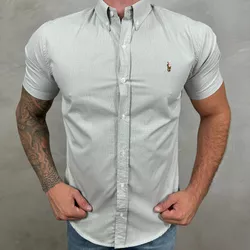 Camisa Manga Curta PRL Micro Xadrez - 30297 - REI DO ATACADO