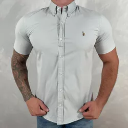 Camisa Manga Curta PRL Cinza ⭐ - 30321 - LOJA VIPIX