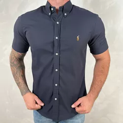 Camisa Manga Curta PRL Azul⭐ - 30323 - DROPA AQUI