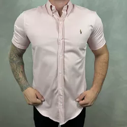 Camisa Manga Curta PRL Rosa - 30359 - DROPA AQUI