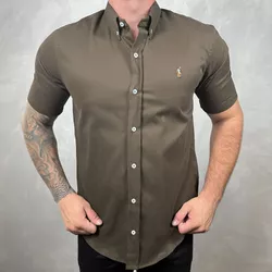 Camisa Manga Curta PRL Marrom ⭐ - 30364 - DROPA AQUI