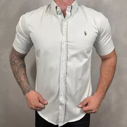 Camisa Manga Curta PRL Cinza ⭐ - 30373 - DROPA AQUI