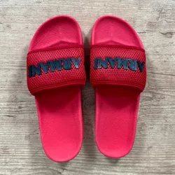 Chinelo Slide Armani Vermelho⭐ - 3968 - DROPA AQUI