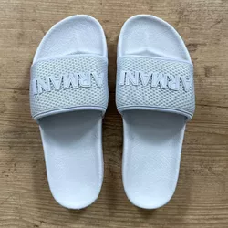 Chinelo Slide Armani Branco⭐ - 3971 - DROPA AQUI