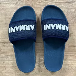 Chinelo Slide Armani Azul ⭐ - 3974 - LOJA VIPIX