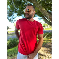 Camiseta Armani Vermelho⭐ - C-4002 - LOJA VIPIX