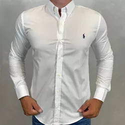 Camisa Manga Longa PRL Branco⭐ - 40078 - DROPA AQUI