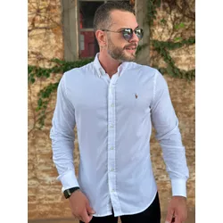 Camisa Manga Longa PRL Branco - 40261 - LOJA VIPIX