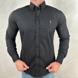 Camisa Manga Longa PRL Preto⭐ - 40302 - DROPA AQUI