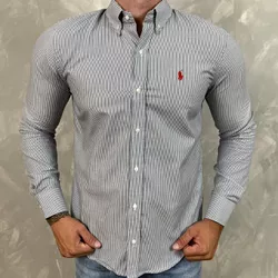 Camisa Manga Longa PRL Listrada Cinza⭐ - 40583 - DROPA AQUI