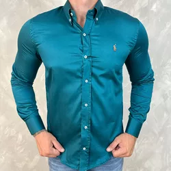 Camisa Manga Longa PRL Azul - 40697 - DROPA AQUI