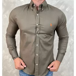 Camisa Manga Longa PRL Marrom⭐ - 40705 - DROPA AQUI