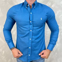 Camisa Manga Longa PRL Azul⭐ - 40706 - DROPA AQUI