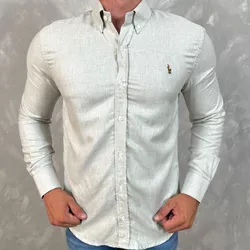 Camisa Manga Longa PRL Cinza⭐ - 40731 - DROPA AQUI