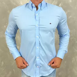Camisa Manga Longa TH Azul⭐ - 40746 - DROPA AQUI
