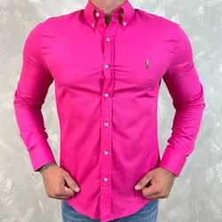 Camisa Manga Longa PRL Rosa⭐ - 40814 - DROPA AQUI