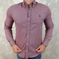 Camisa Manga Longa PRL Xadrez Lilás ⭐ - 40817 - DROPA AQUI