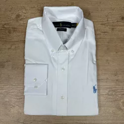 Camisa Manga Longa PRL Branco ⭐ - 40858 - DROPA AQUI