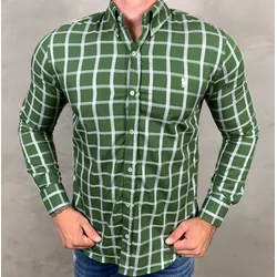 Camisa Manga Longa PRL Xadrez Verde⭐ - 40861 - DROPA AQUI