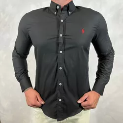 Camisa Manga Longa PRL Preto ⭐ - 40947 - DROPA AQUI