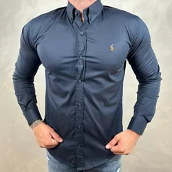 Camisa Manga Longa Prl Azul ⭐ - 40948 - DROPA AQUI