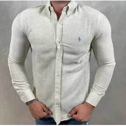 Camisa Manga Longa PRL Bege ⭐ - 40983 - DROPA AQUI