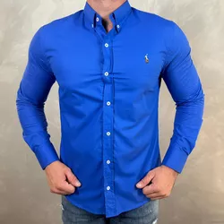 Camisa Manga Longa Prl Azul - 40986 - LOJA VIPIX