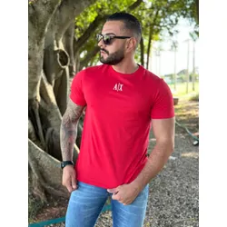 Camiseta Armani Vermelha ⭐ - C-4102 - DROPA AQUI