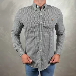 Camisa Manga Longa PRL Xadrez Preto - 41133 - DROPA AQUI