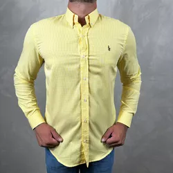 Camisa Manga Longa Xadrez PRL Amarelo - 41137 - LOJA VIPIX