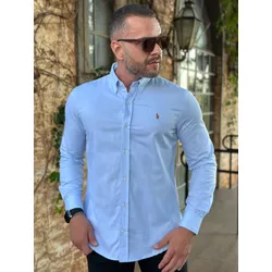 Camisa Manga Longa PRL Azul - 41161 - LOJA VIPIX