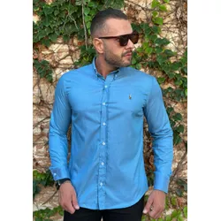 Camisa Manga Longa PRL Azul - 42024 - DROPA AQUI