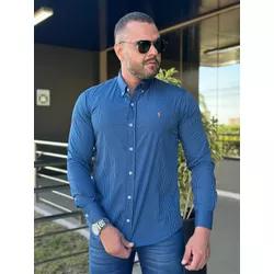 Camisa Manga Longa PRL Xadrez Azul - 42045 - LOJA VIPIX