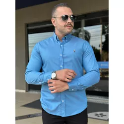 Camisa Manga Longa PRL Azul - 42066 - LOJA VIPIX