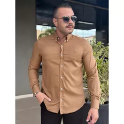 Camisa Manga Longa PRL Caramelo - 42068 - DROPA AQUI